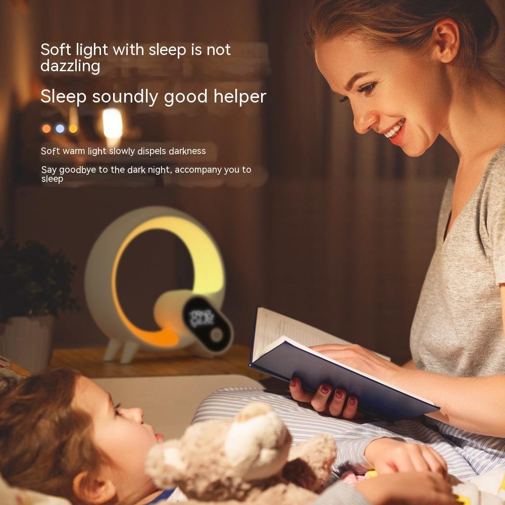 Elegant Aura Wake-Up Clock with Bluetooth and Colorful Lighting