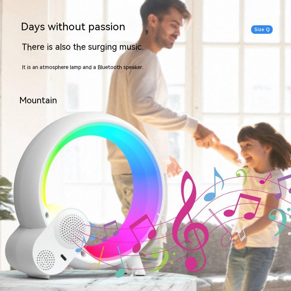 Elegant Aura Wake-Up Clock with Bluetooth and Colorful Lighting